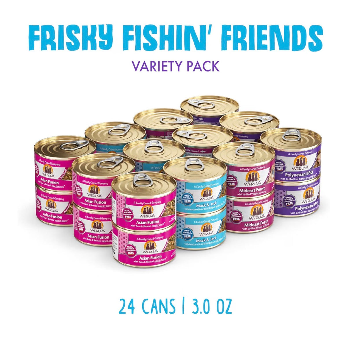 Weruva- Frisky fishin' friends paquete variado (24 unidades 3 onzas)