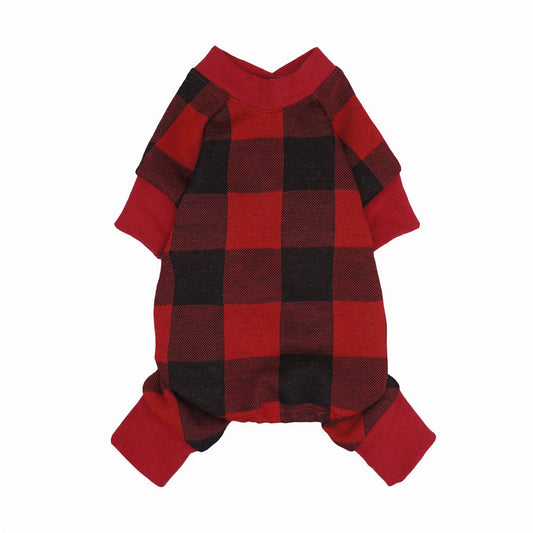 Buffalo plaid pijama roja