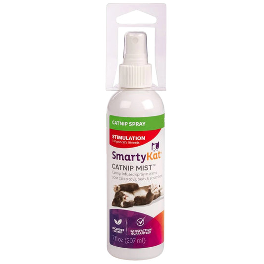 SmartyKat catnip Spray para gatos y gatitos, seguro para mascotas - 7 onzas líquidas