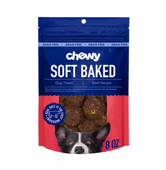 Beef Recipe Grain-Free Soft-Baked Dog Treats, 8-oz bag