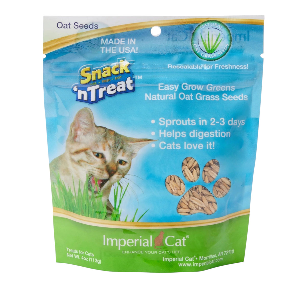 Imperial Cat Easy Grow Cat Oat Grass Seeds, 4-oz bag