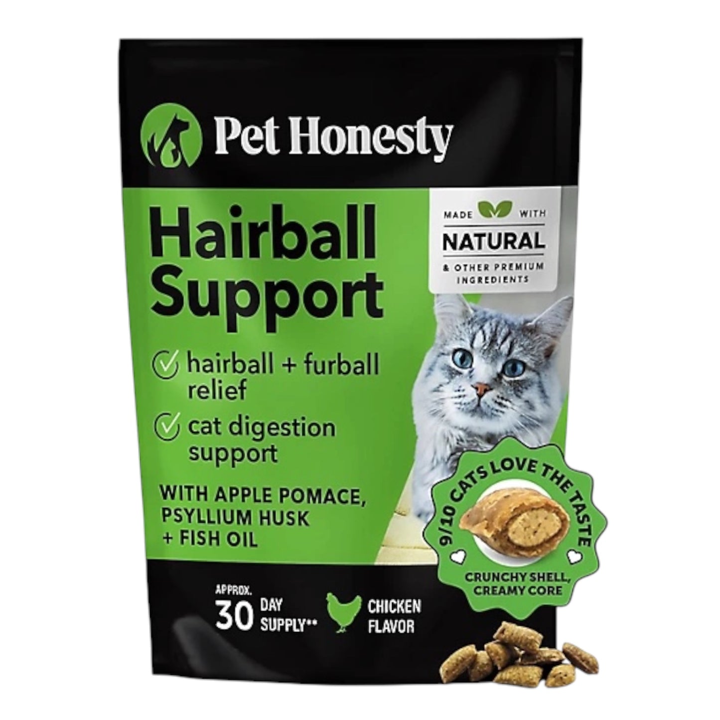 Pet honesty- hairball support golosinas masticables para el control de bolas de pelo de gato