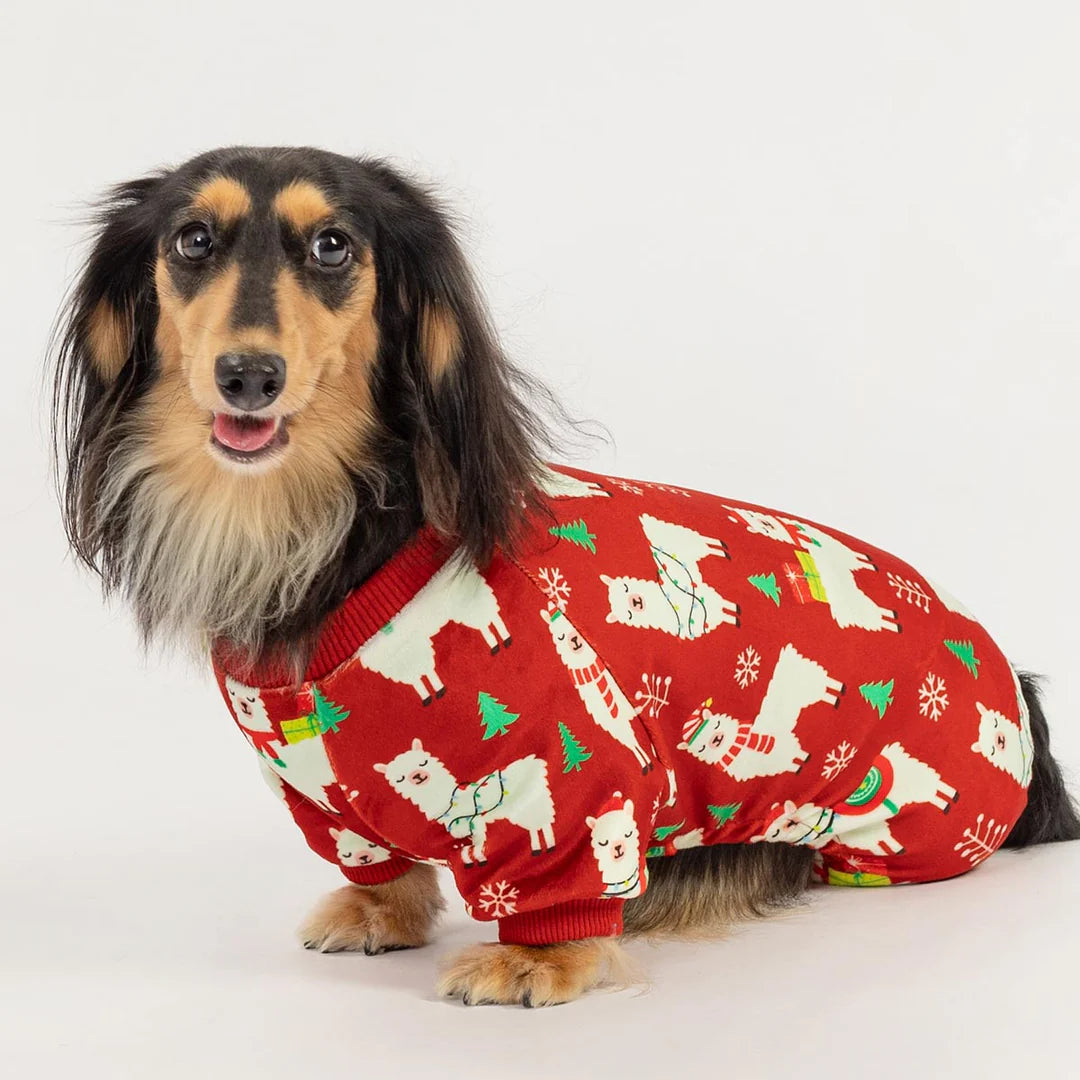 CHRISTMAS ALPACA DOG PAJAMAS