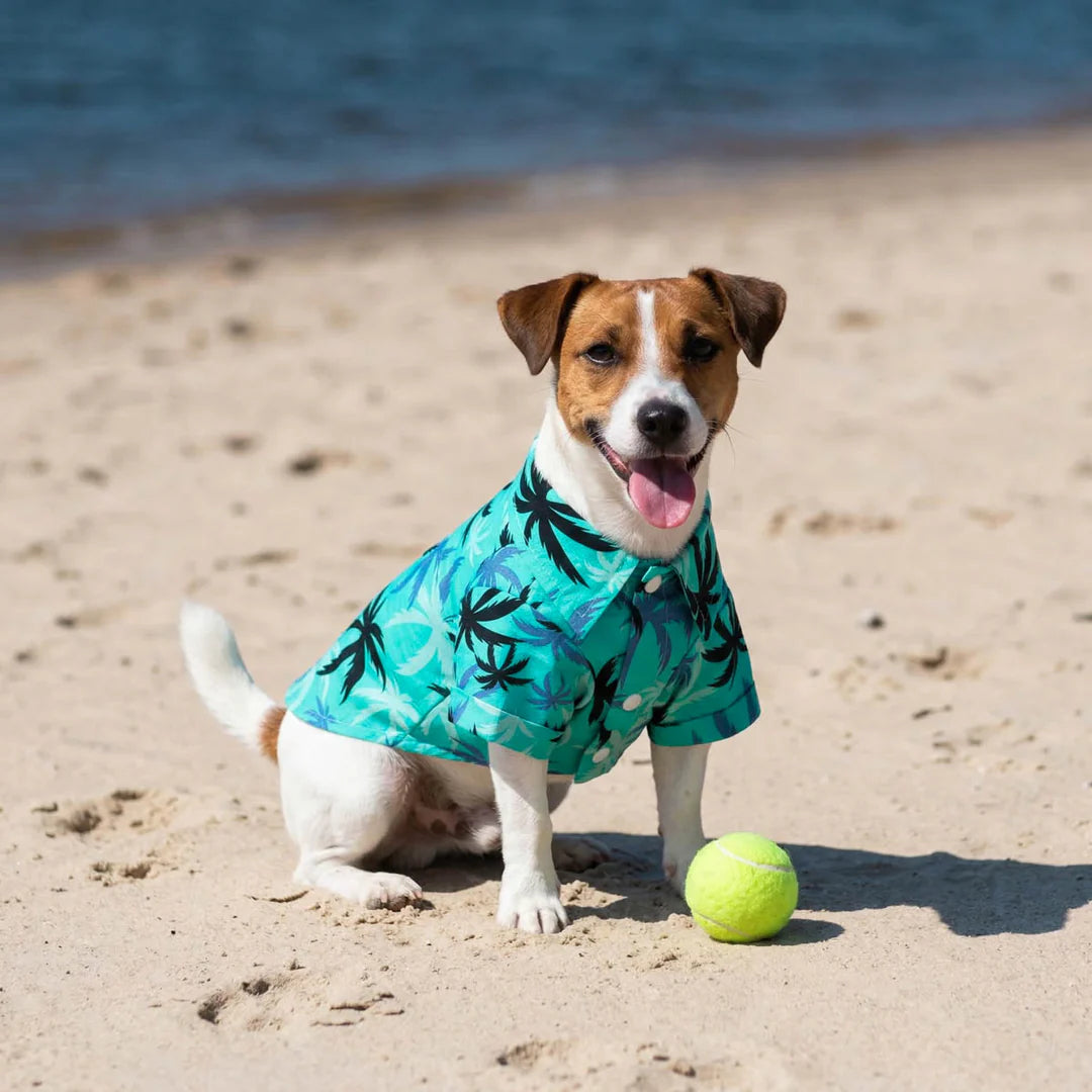 TROPICAL COCONUT PALM DOG SHIRT