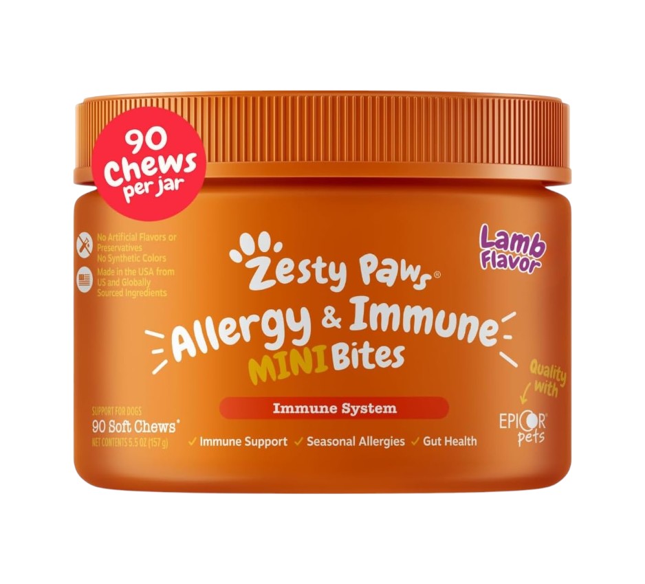 Zesty Paws Allergy & immune mini bites, 90 masticables