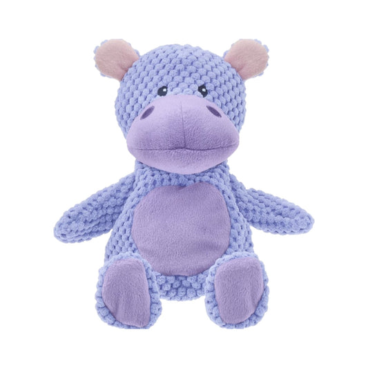 Hippo Textured Plush Squeaky Dog Toy, Medium/Large
