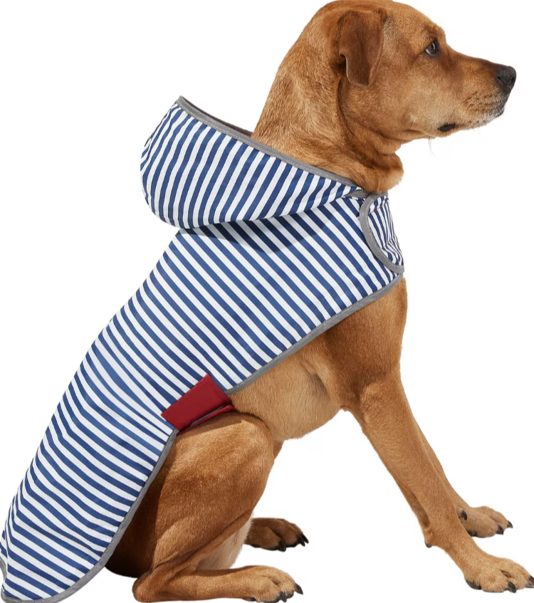Lightweight Reversible Packable Travel Dog Raincoat - Rojo