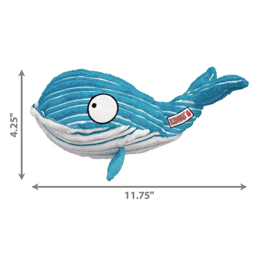 KONG CuteSeas Whale Dog Toy, Large