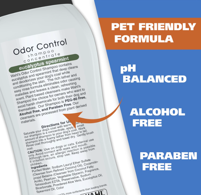 Wahl USA - Shampoo para control de olores para perros 24 onzas