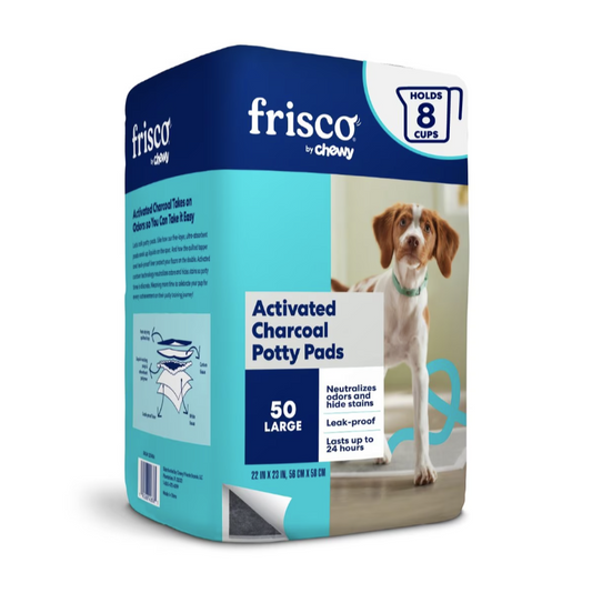 Frisco Large Charcoal Dog Training & Potty Pads, 22 x 23-in, Unscented, 50 unidades