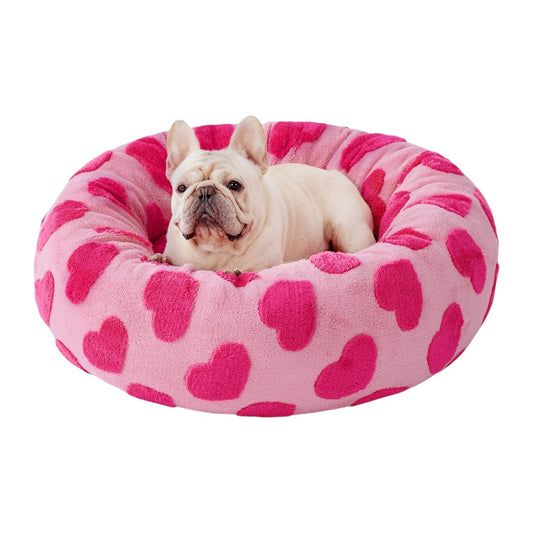 Lesure - Cama para perros medianos en forma de dona