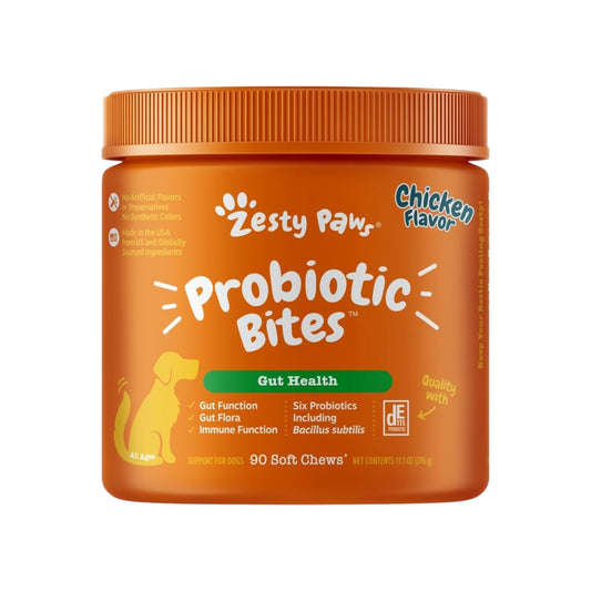 Zesty Paws Probiótic bites para perros - Probióticos para la flora intestinal
