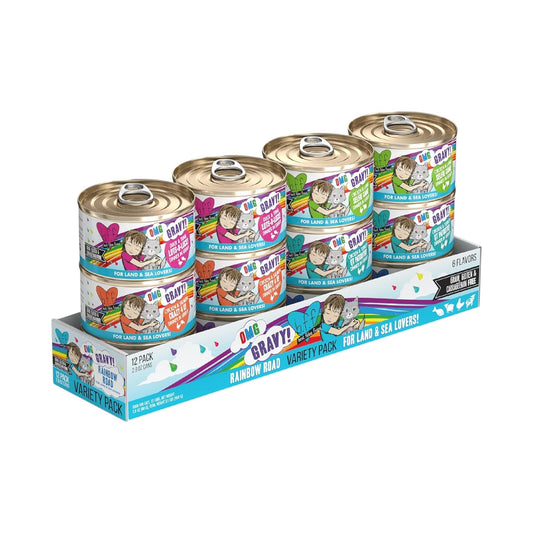 Weruva B.F.F. OMG GRAVY, lata de comida humeda (paquete 12)