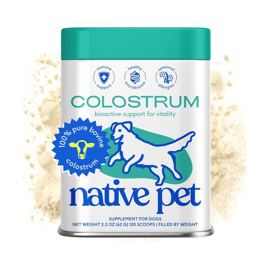 Native Pet Calostro para perros - Polvo de calostro bovino