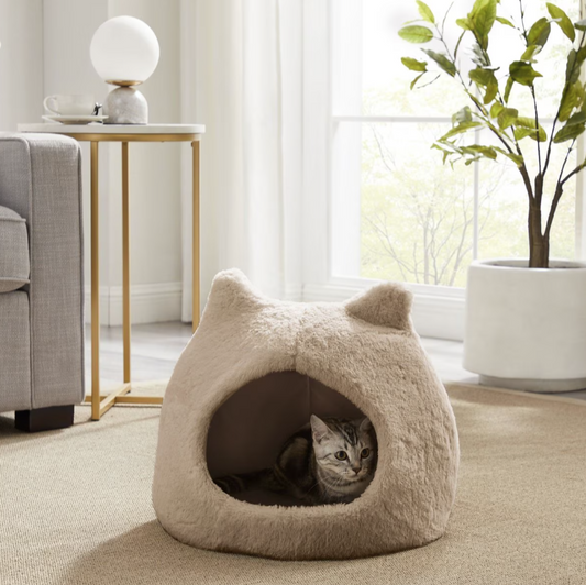 Best Friends by Sheri Meow Hut Covered Cat