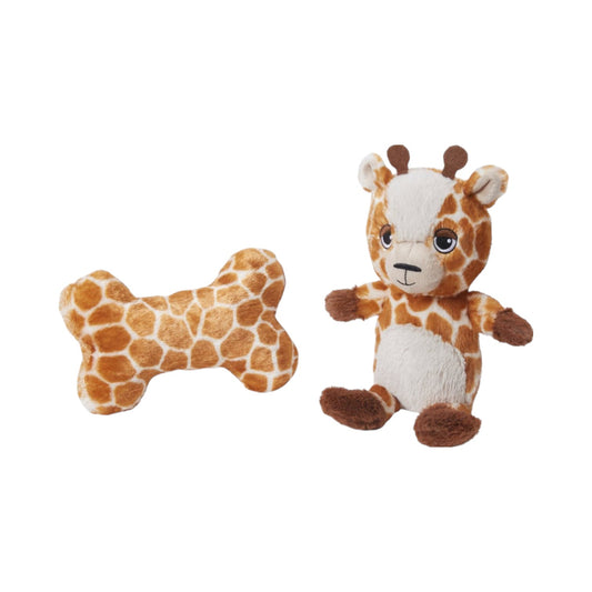 Giraffe Plush Squeaky Puppy Toy, Small/Medium