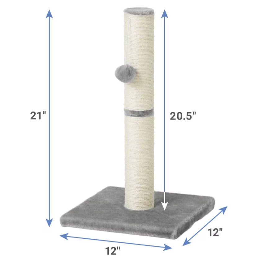 21-in Rascador Post, gris
