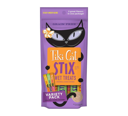 Tiki Cat Stix - Golosinas húmedas sin granos (paquete de 6)