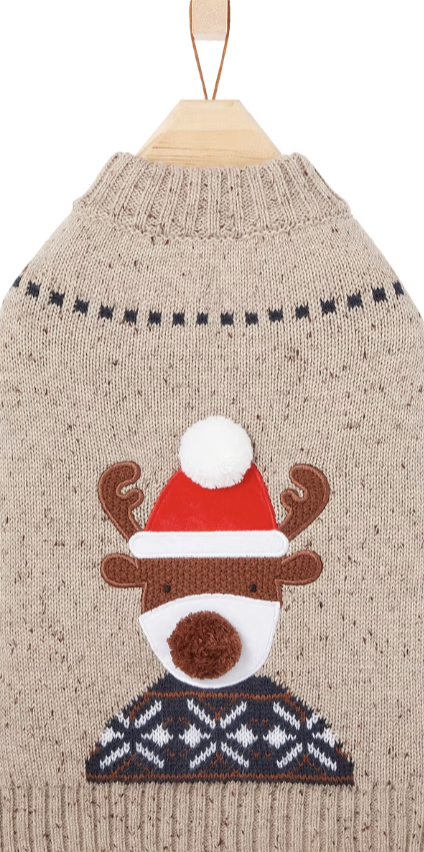 Smiling Reindeer Dog & Cat Sweater