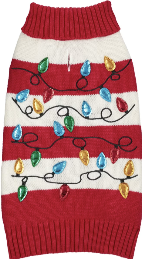 String Christmas Lights Dog & Cat Christmas Sweater