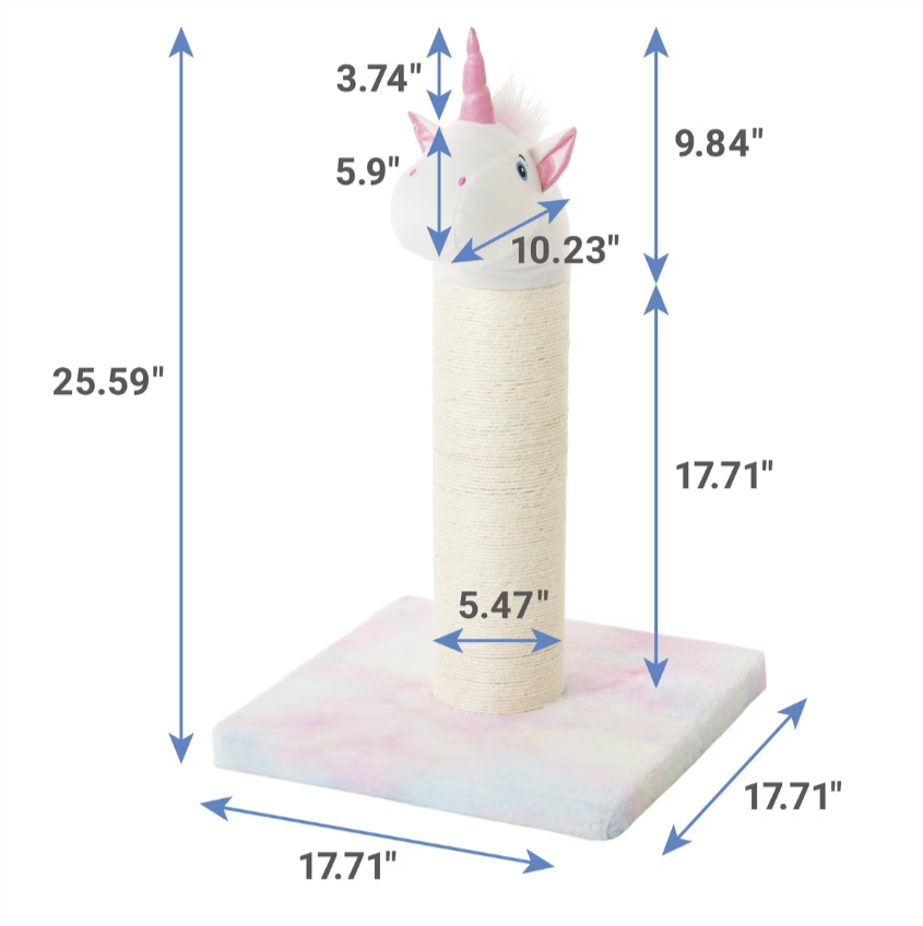 Animal Series Cat Scratching Post, Unicorn