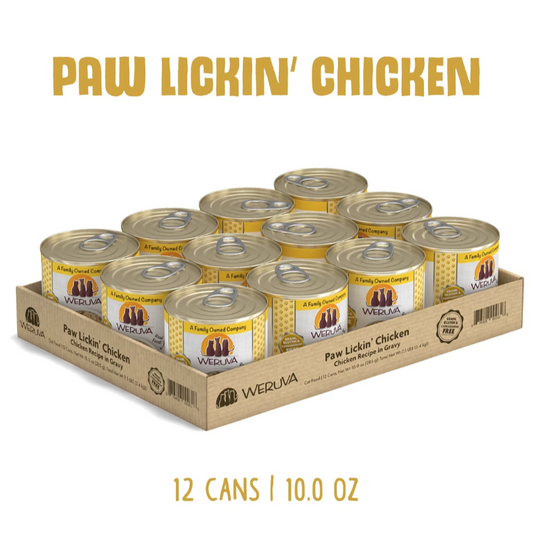 Weruva Paw Lickin' Chicken in Gravy Grain-Free Wet Cat Food, 10-oz, case of 12