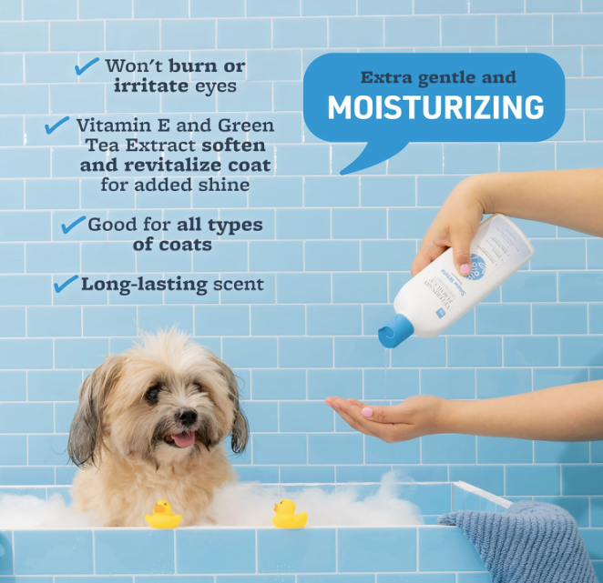 Fórmula veterinaria Smart Coat Blanqueador y Removedor de Manchas Champú para Mascotas, 17oz