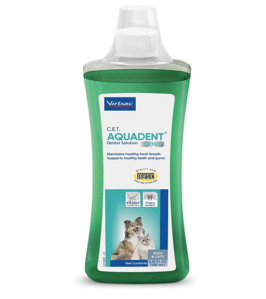 Virbac C.E.T. Aquadent Solución Dental para Perros y Gatos (8.5 fl oz)
