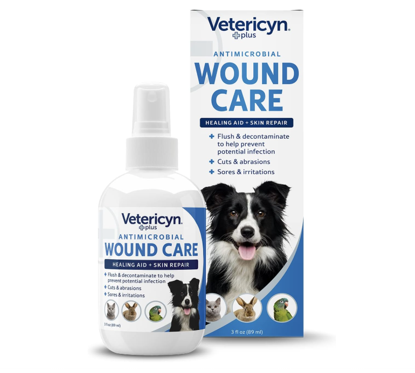 Vetericyn Plus Spray para el cuidado de heridas en perros 3 oz