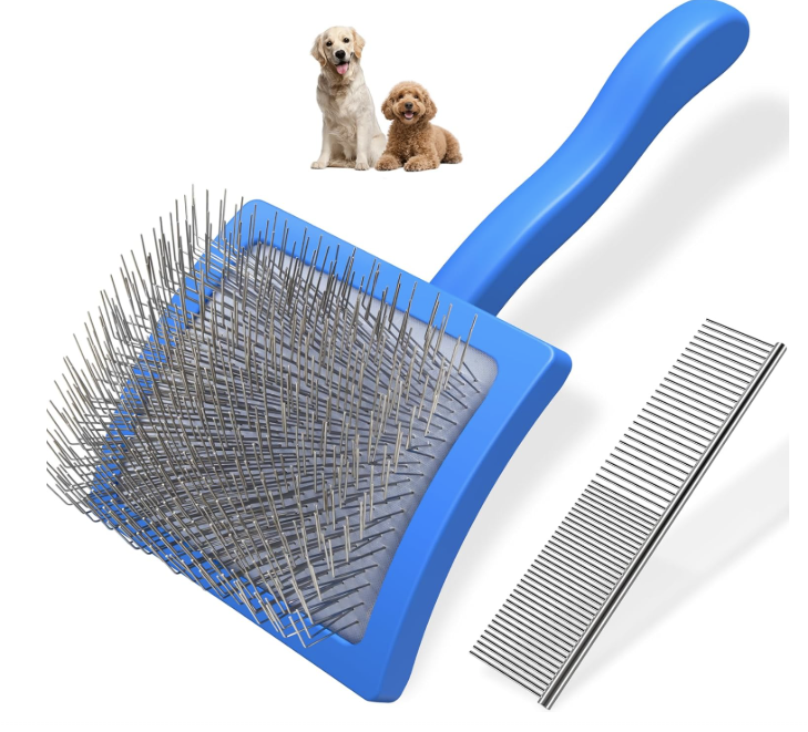 2 piezas de cepillo slicker para perros y peine para mascotas