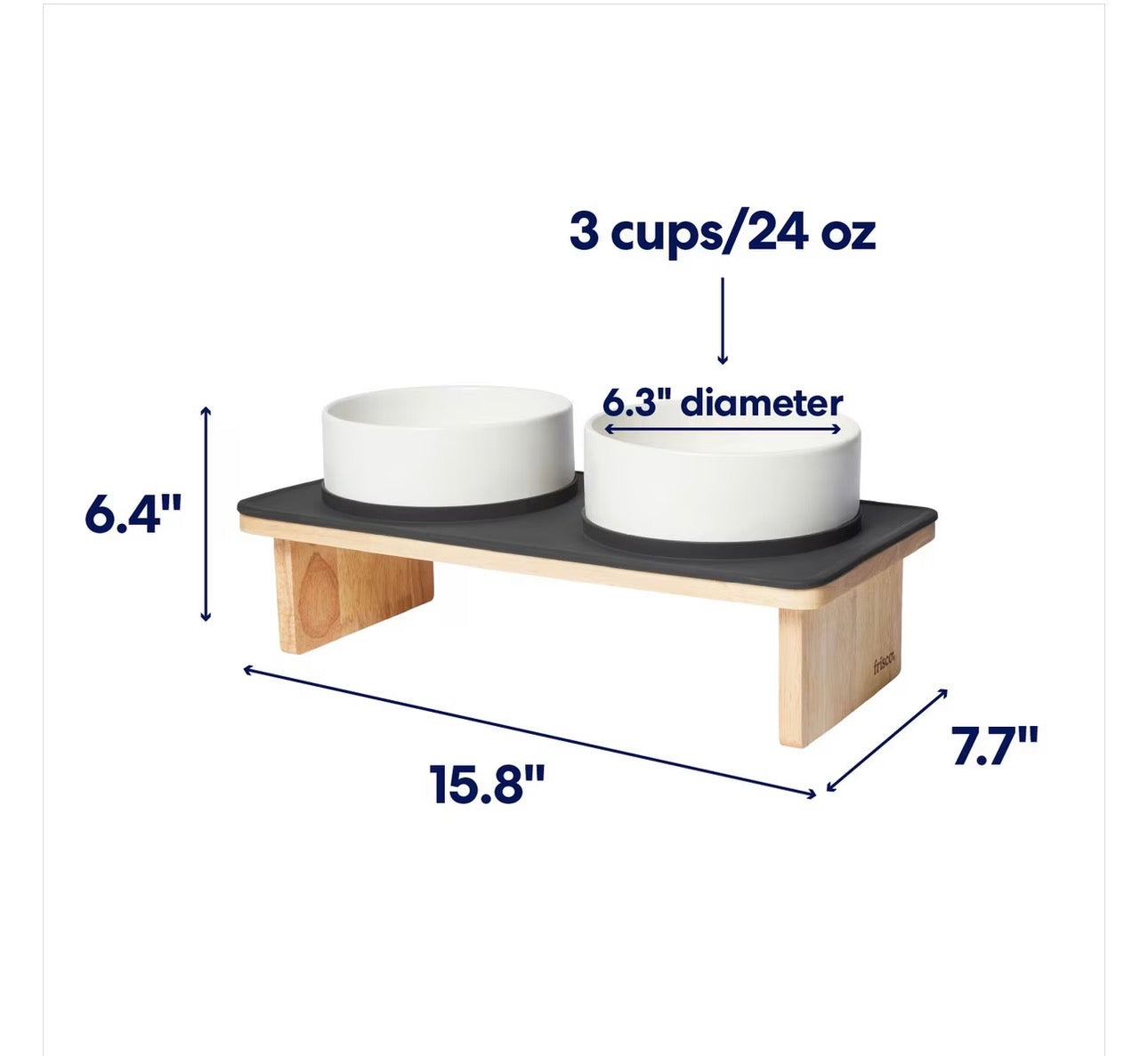 Elevated Ceramic Double Diner, Medium: 3 cup