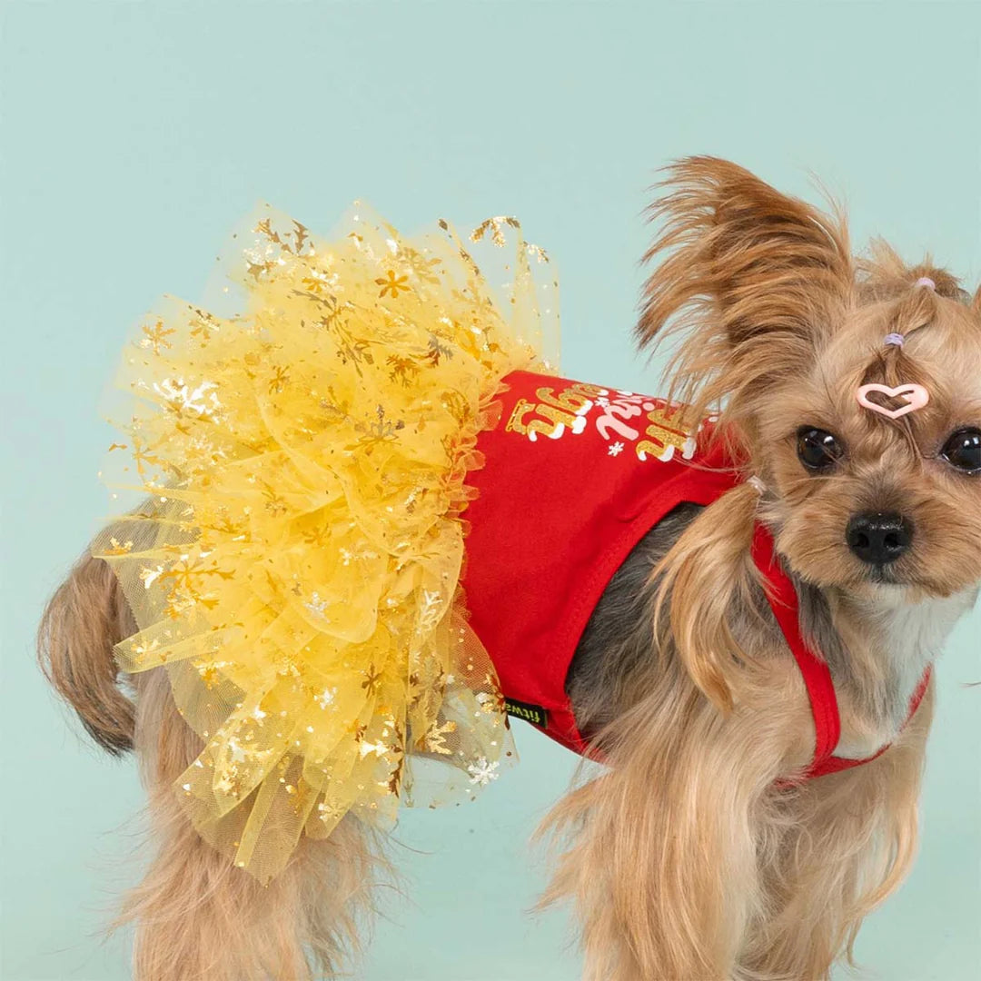 SLEIGH GIRL SLEIGH DOG DRESS