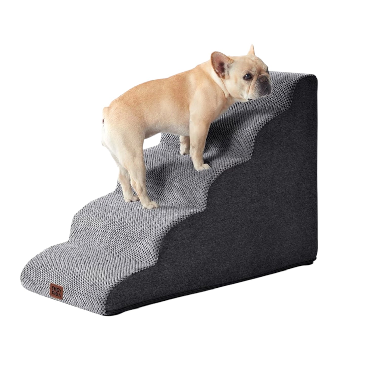 Rampa de escalera curva para perros