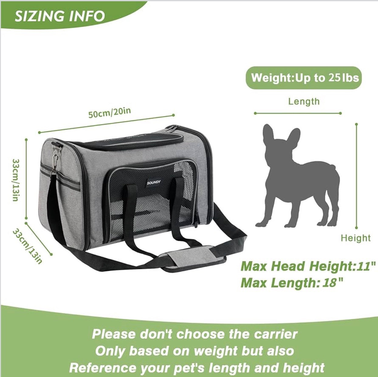 Transportador para mascota, tamaño mediano