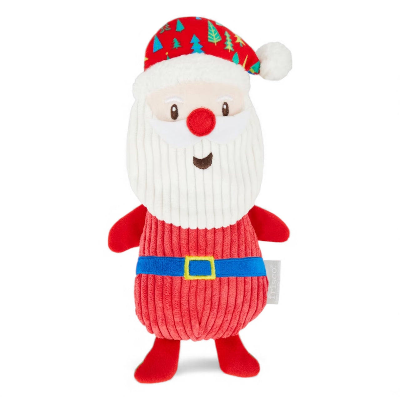 Holiday Santa & Snowman Reversible Plush Squeaky Dog Toy, Small/Medium