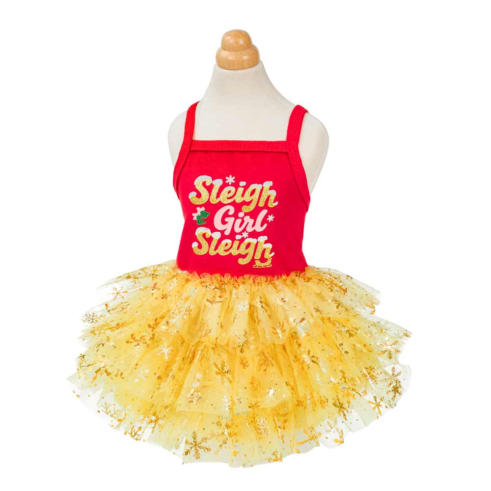 SLEIGH GIRL SLEIGH DOG DRESS
