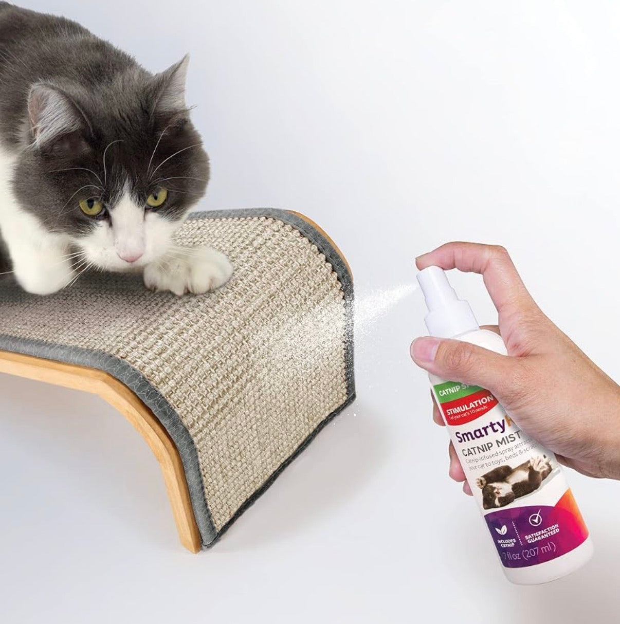 SmartyKat catnip Spray para gatos y gatitos, seguro para mascotas - 7 onzas líquidas