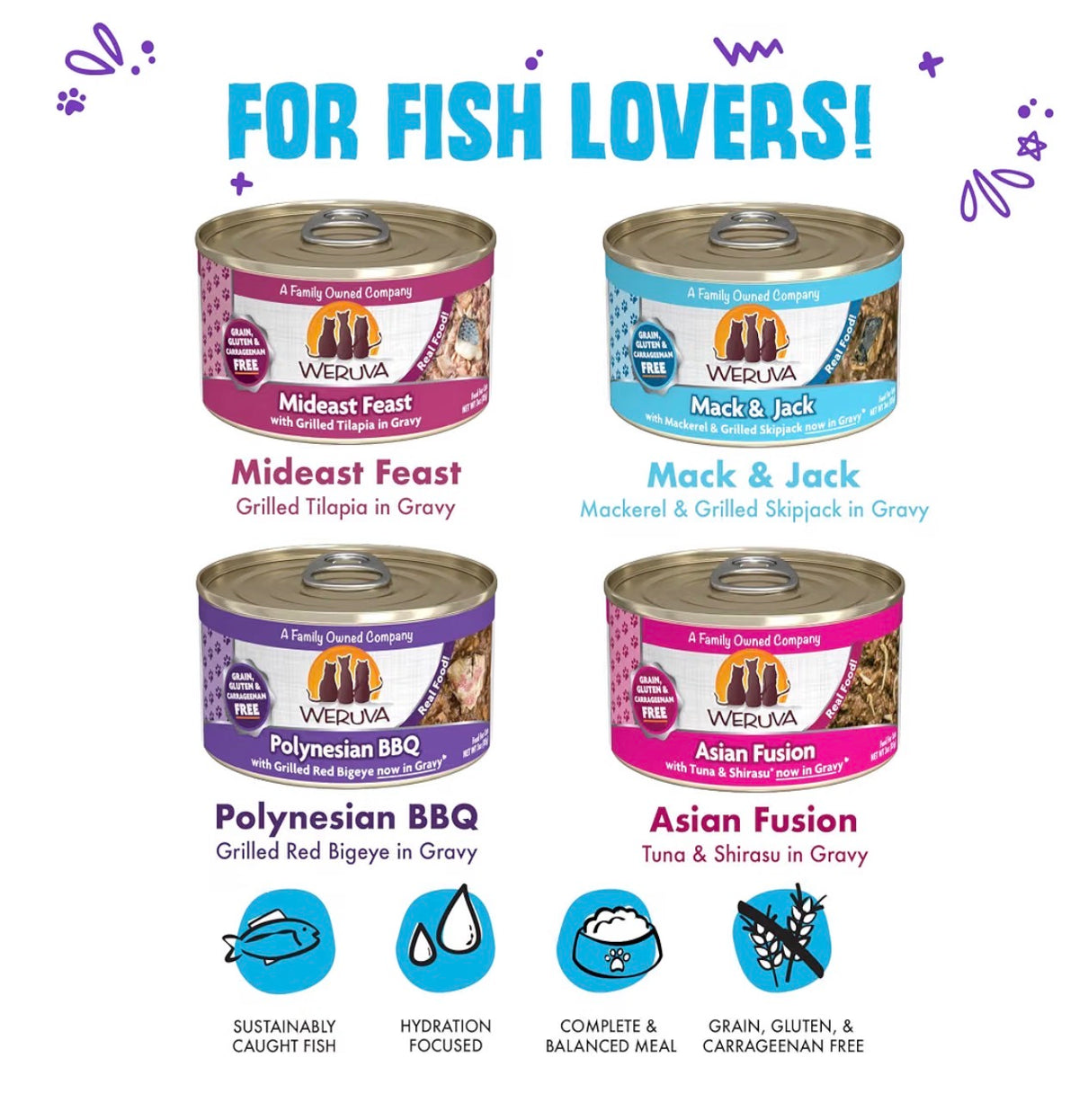 Weruva- Frisky fishin' friends paquete variado (24 unidades 3 onzas)