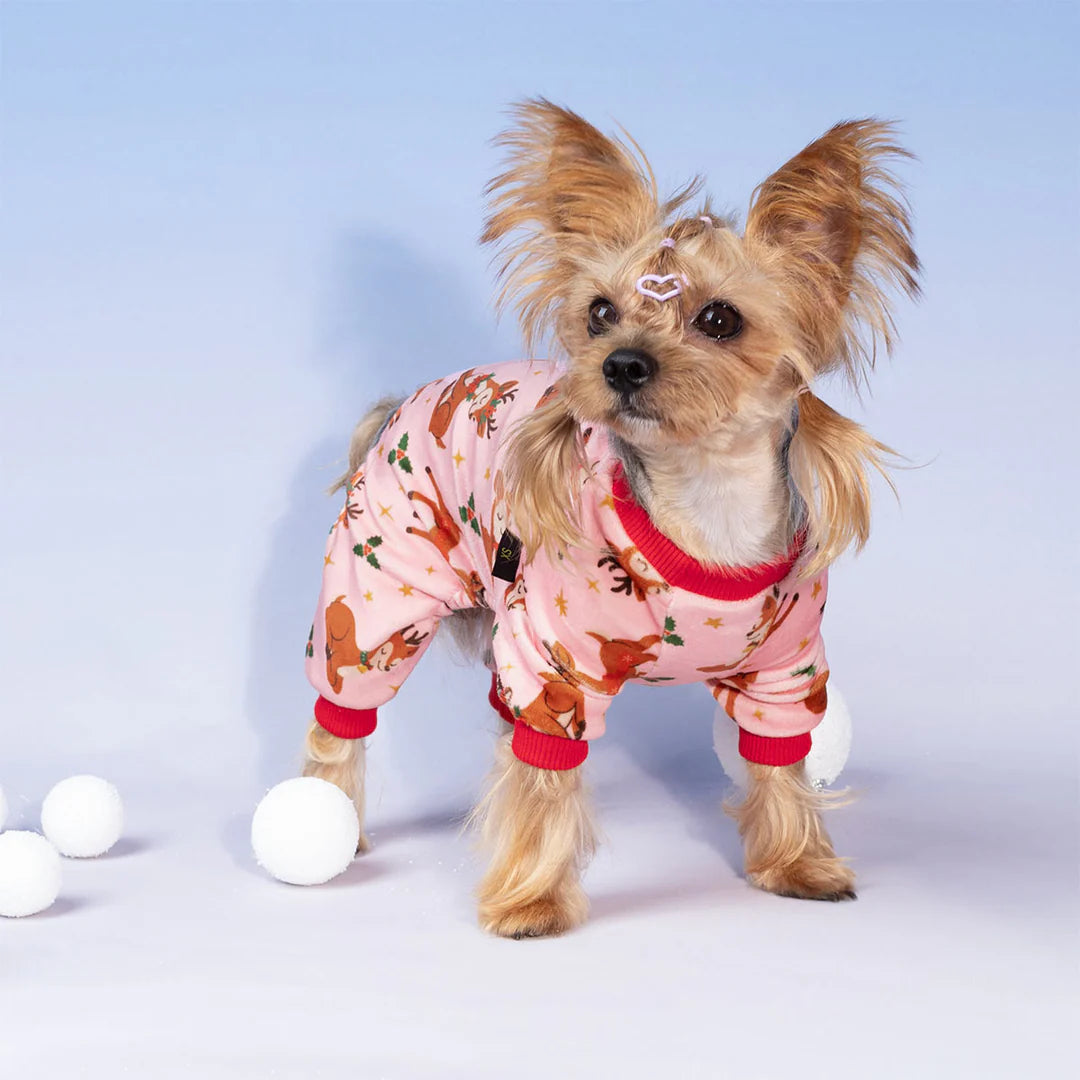 CUTE REINDEER DOG CHRISTMAS PAJAMAS