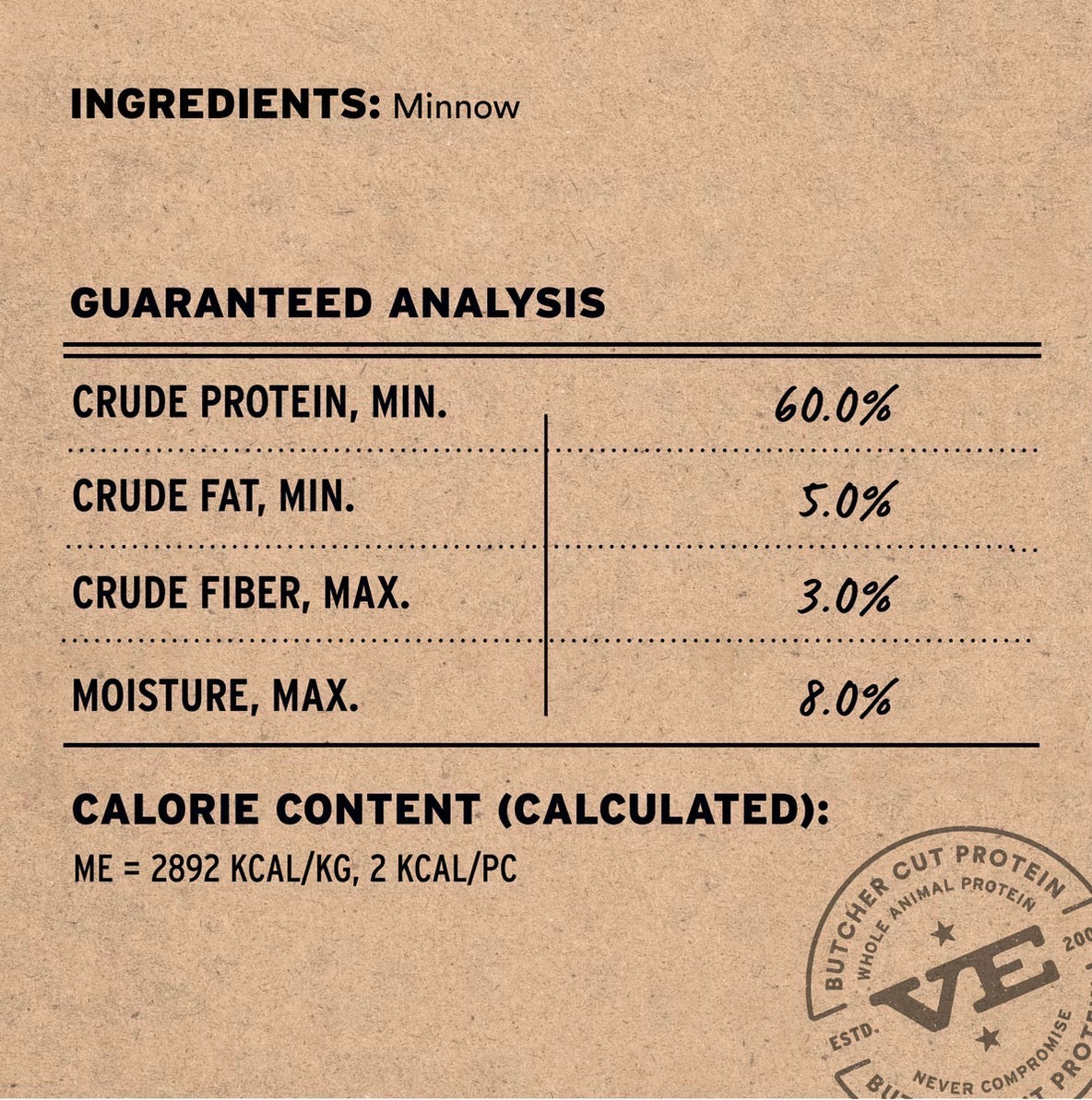 Vital Essentials Single Ingredient Minnows Dog Treats, 1 oz