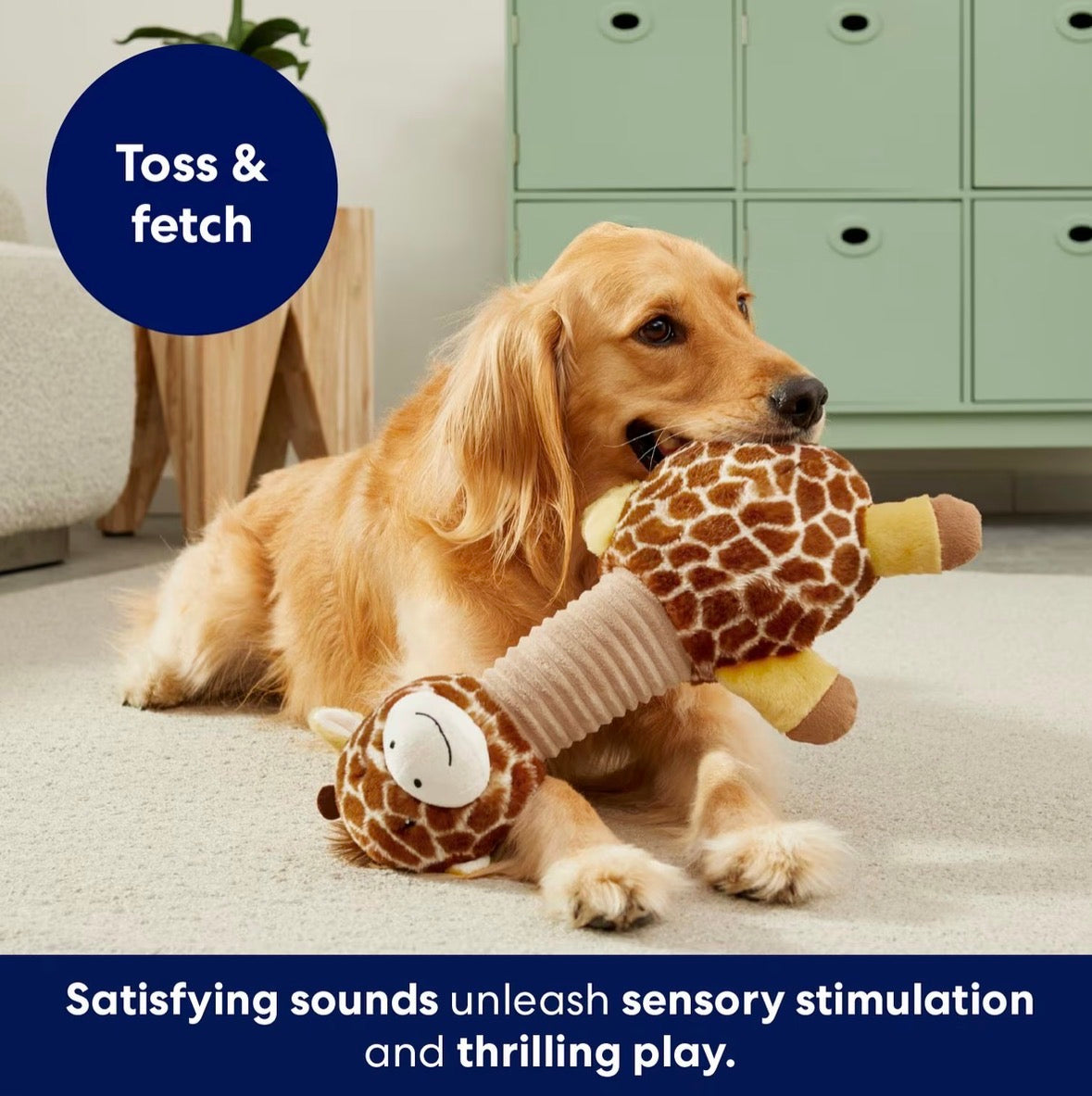 Giraffe Bobberz Plush Squeaky Dog Toy, Large/X-Large