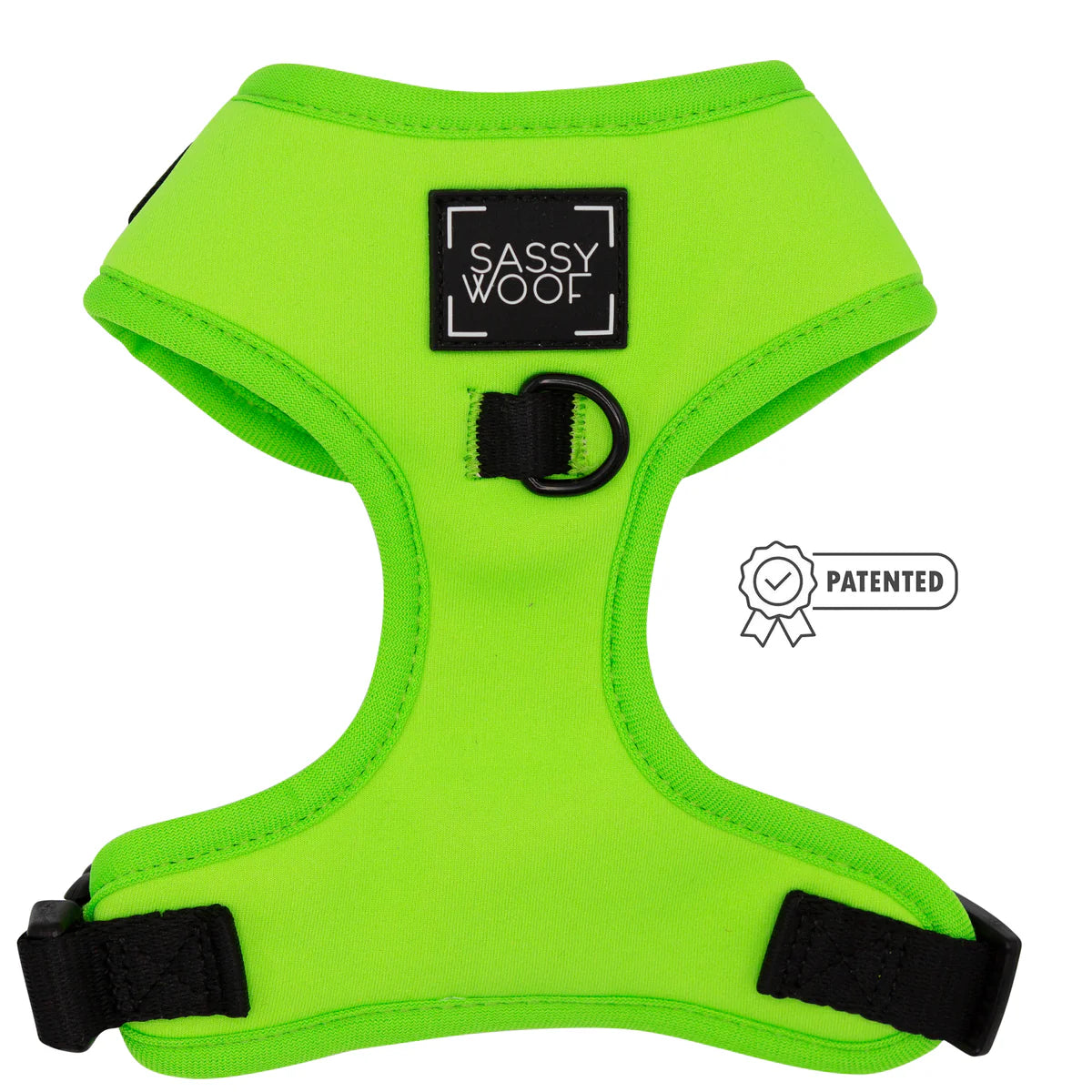 Sassy woof- pechera y correa a juego - NEON GREEN