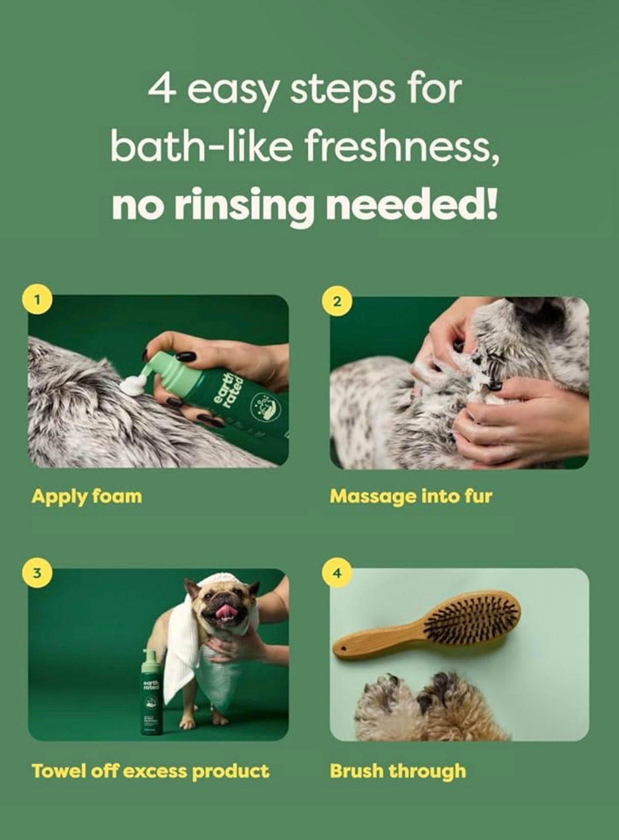 Earth Rated shampoo en seco
