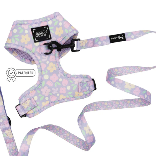 Sassy woof - pechera y correa Fleur de Sass