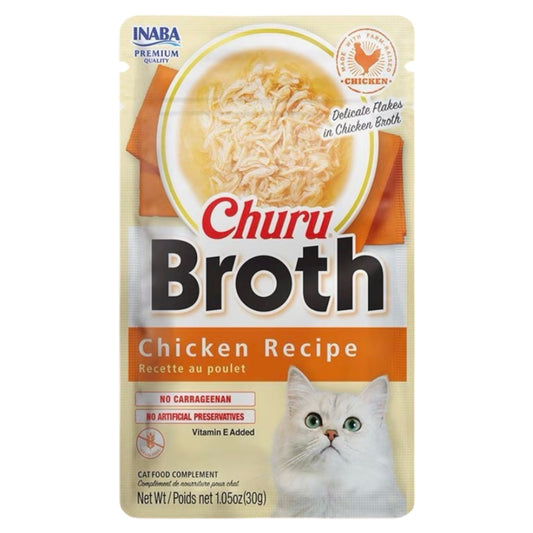 Inaba Churu Broth Cat Lickable Treat, 1.4-oz pouch