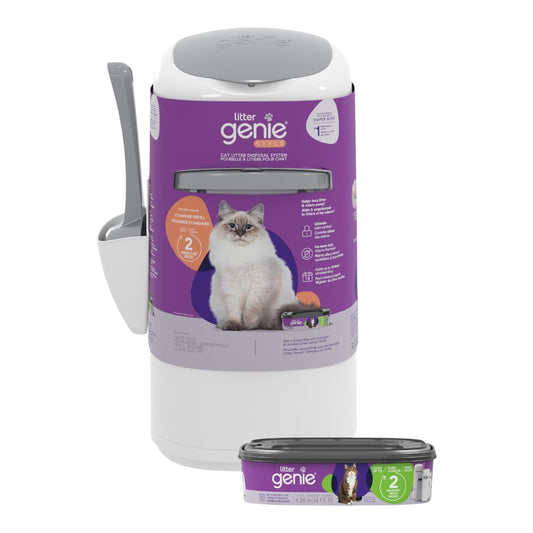 Litter Genie Style Pail | Sistema de eliminación de desechos de arena para gatos para control de olores