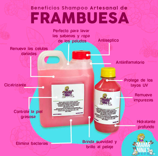 Shampoo artesanal mamaninas Frambuesa