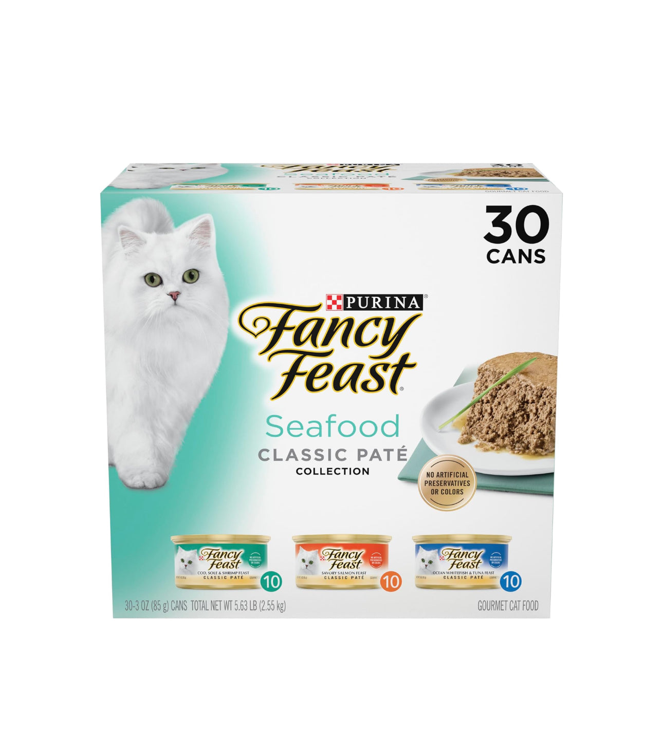 Purina Fancy Feast Seafood Classic Paté - 3 onzas