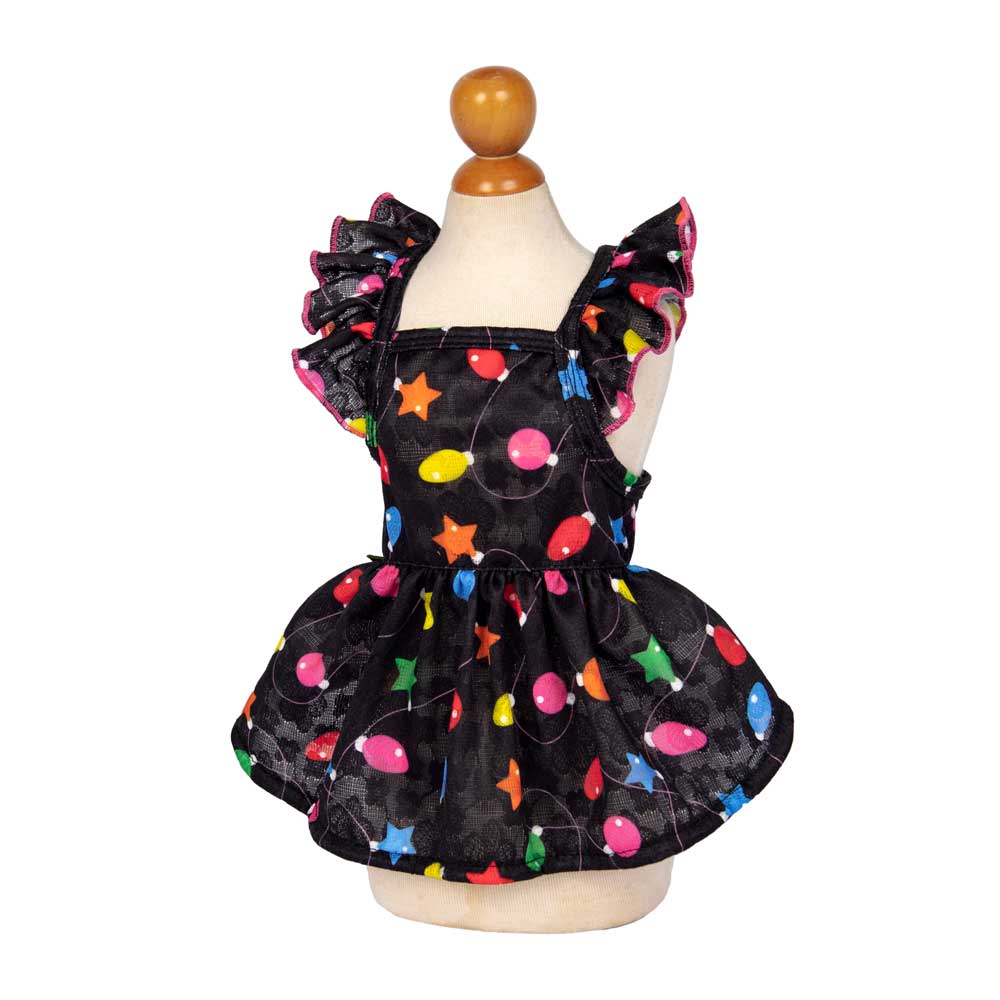 Christmas Light Ruffle Dog Dress