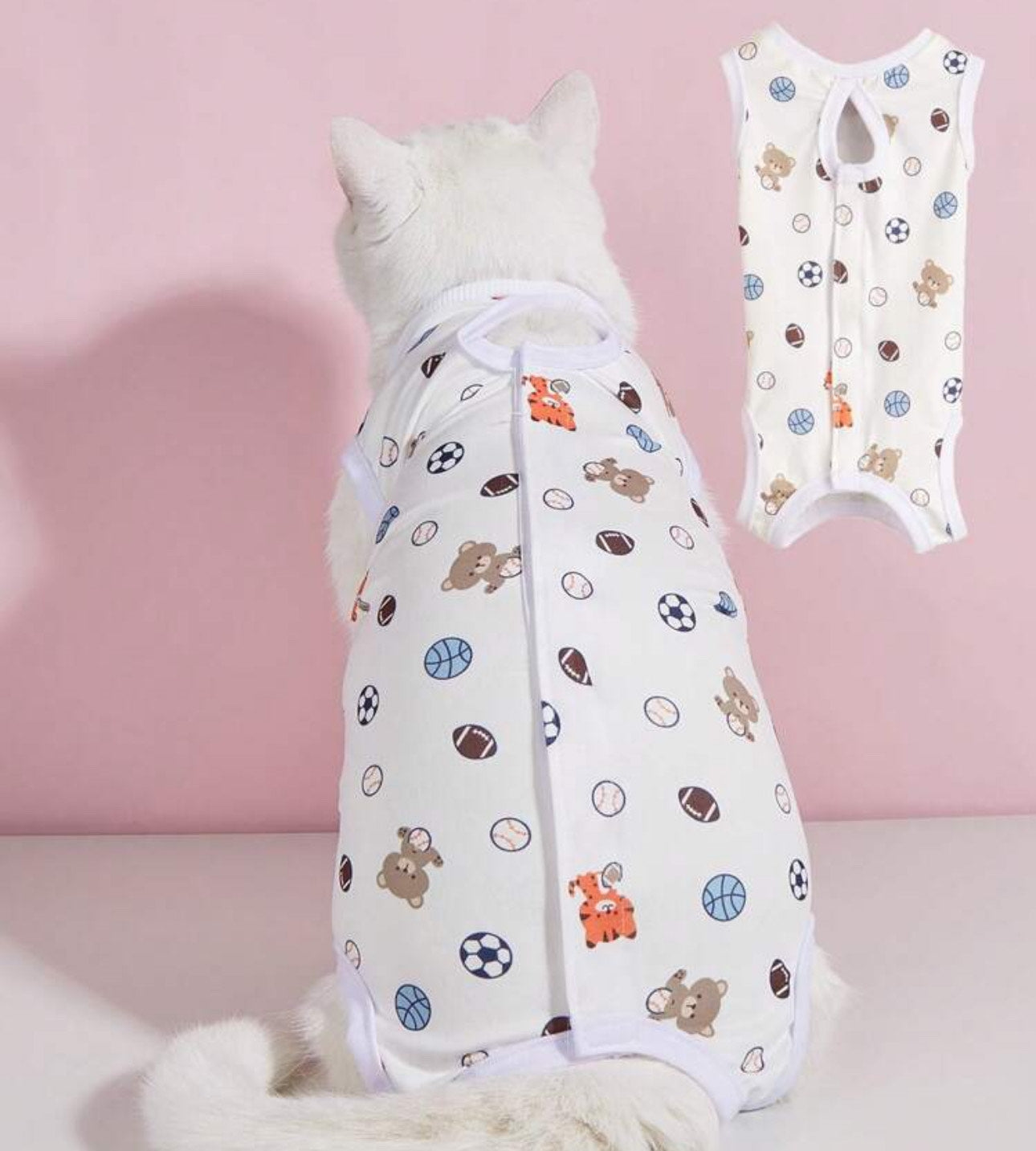 Traje post operatorio para gatos y perros pequeños